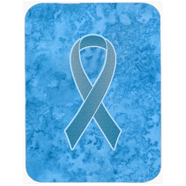 Carolines Treasures 15 H x 12 L In. Blue Ribbon for Prostate Cancer Awareness Glass Cutting Board- Large Size - AN1206LCB
