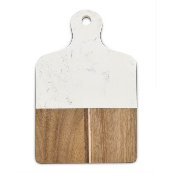 Hic Kitchen Maison du Fromage Rectangular Cultured Marble & Acacia Wood Cheese Board - 22187