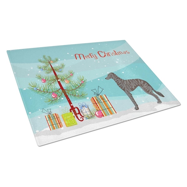 Carolines Treasures Longdog Christmas Tree Glass Cutting Board Large - CK3849LCB