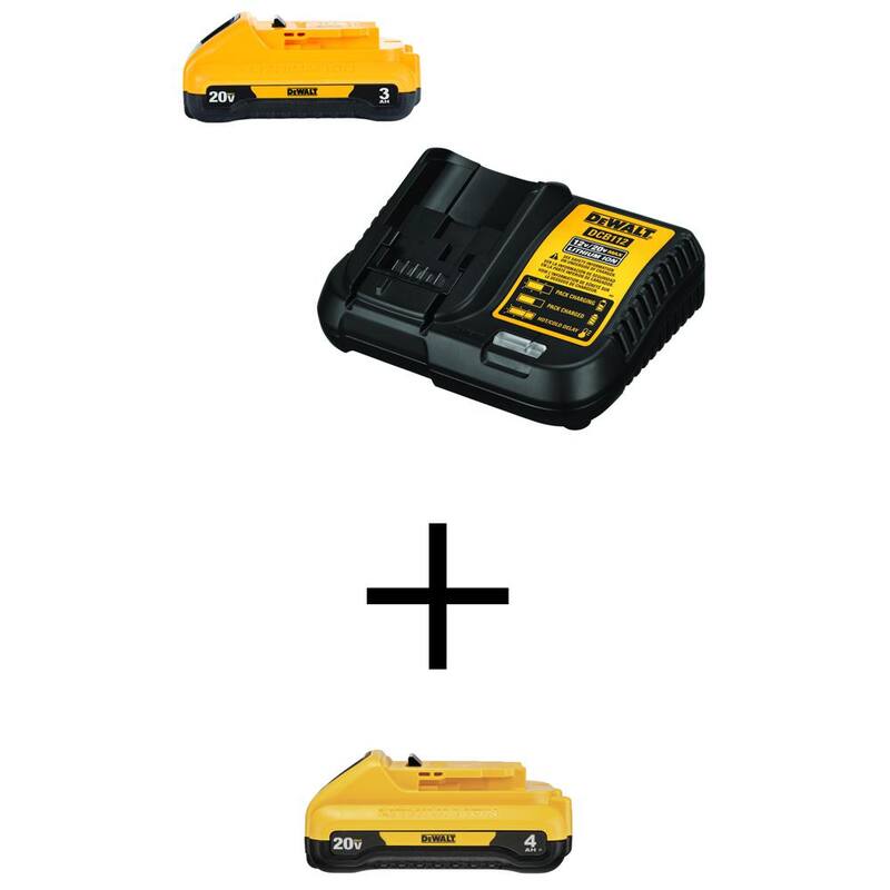 Batería de iones de litio compacta DEWALT 20V MAX de 3.0 Ah, batería de iones de litio compacta DEWALT 20V MAX de 4.0 Ah con cargador de 12V a 20V MAX - DCB230CWDCB240