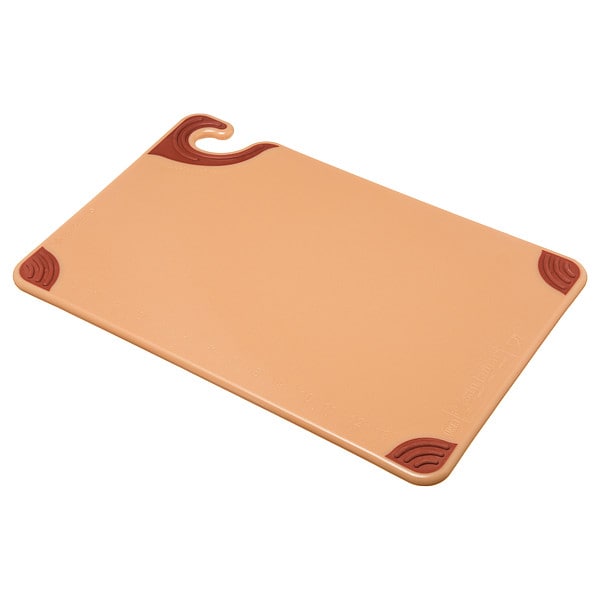 San Jamar Cutting Board w/Grips, 12 x 18 In, Brown - CBG121812BR