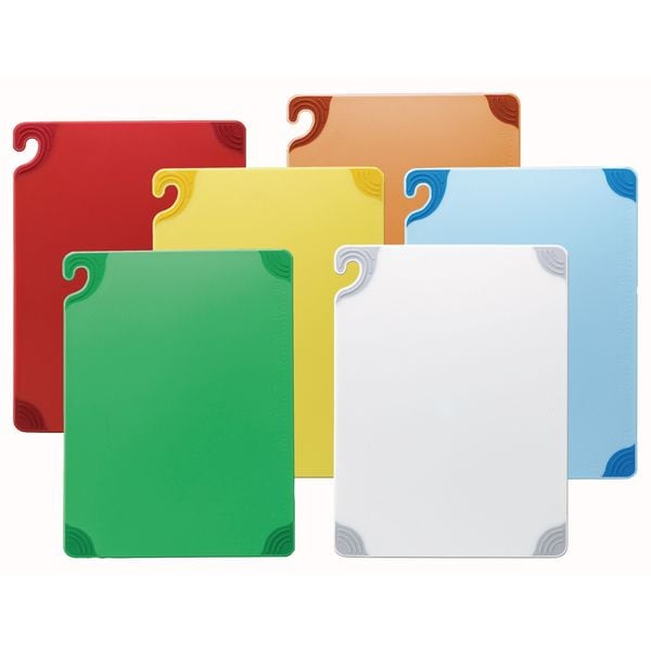 San Jamar Cutting Board Set, 15x20, 6 Boards - CBG1520KC