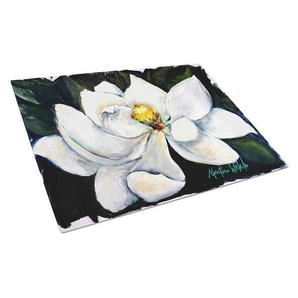 Carolines Treasures Carolines Treasures MW1282LCB Sweet Magnolia Glass Cutting Board - Large - MW1282LCB