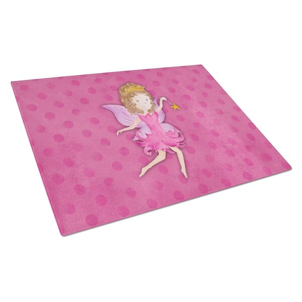 Carolines Treasures Fairy Princess Watercolor Glass Cutting Board Large - BB7406LCB