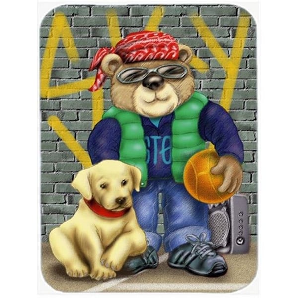 Carolines Treasures Carolines Treasures APH0856LCB Teddy Bear & His Lab Glass Cutting Board; Large - APH0856LCB