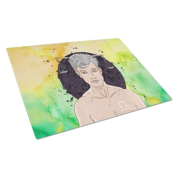 Carolines Treasures Libra Zodiac Sign Glass Cutting Board Large - BB7323LCB