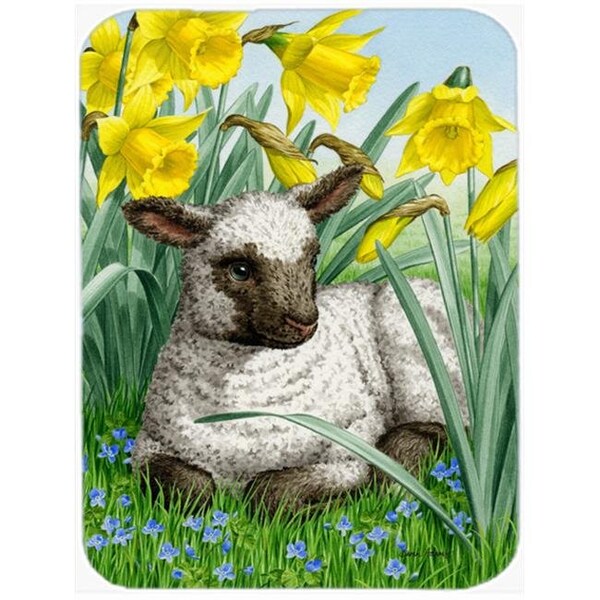 Carolines Treasures Carolines Treasures ASA2025LCB Lamb Glass Cutting Board; Large - ASA2025LCB