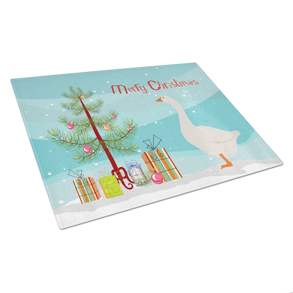 Carolines Treasures Embden Goose Christmas Glass Cutting Board - Large - BB9259LCB