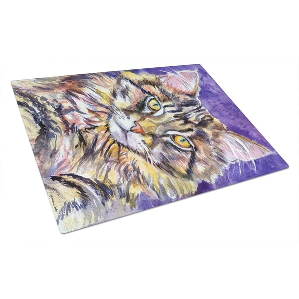 Carolines Treasures Maine Coon Sassy Glass Cutting Board Large - 7390LCB