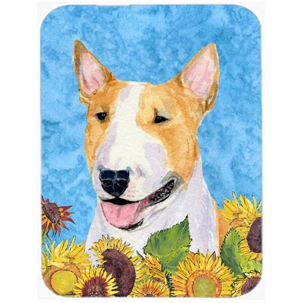 Carolines Treasures Carolines Treasures SS4129LCB Bull Terrier Glass Cutting Board - Large - SS4129LCB
