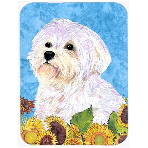 Carolines Treasures Carolines Treasures SS4114LCB Maltese Glass Cutting Board - Large - SS4114LCB