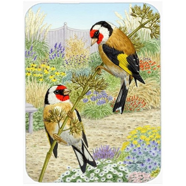 Carolines Treasures Carolines Treasures ASA2103LCB European Goldfinches Glass Cutting Board; Large - ASA2103LCB