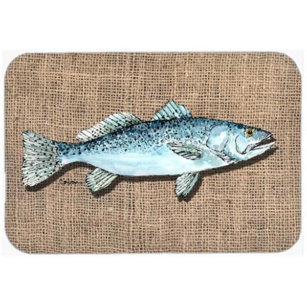 Carolines Treasures Carolines Treasures 8737LCB 15 x 12 in. Fish Speckled Trout Glass Cutting Board - Large - 8737LCB