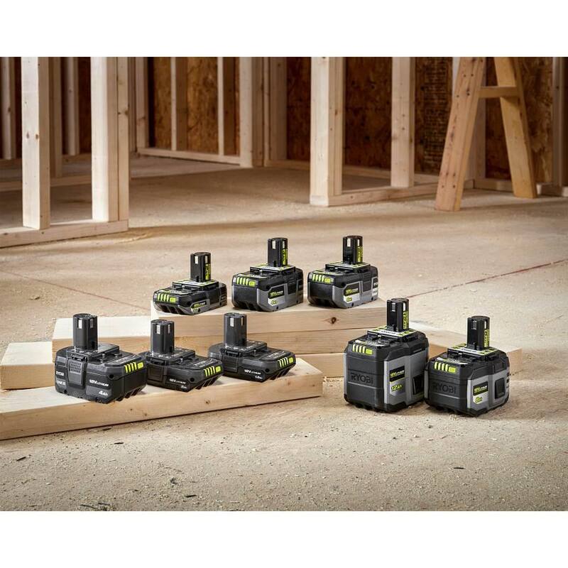 RYOBI ONE+ HP 18V 4.0 Ah y 2.0 Ah Baterías de ALTO RENDIMIENTO con Cargador de Doble Puerto Kit y Batería de ALTO RENDIMIENTO de 4.0 Ah - PSK022-PBP004