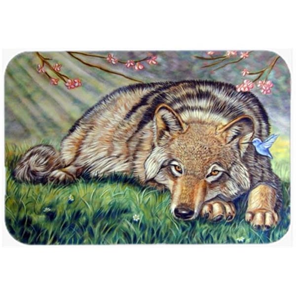 Carolines Treasures Carolines Treasures 7356LCB Wolf And Hummingbird Glass Cutting Board; Large - 7356LCB