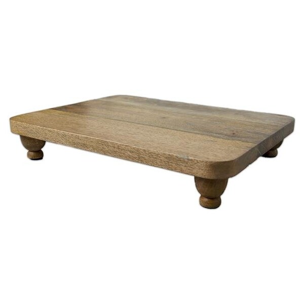 Heritage Lace Heritage Lace FH-033 Farmhouse Footed Charcuterie Serving Board  Wood  Natural - FH-033