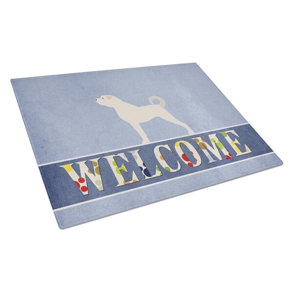 Carolines Treasures Anatolian Shepherd Welcome Glass Cutting Board Large - BB5581LCB