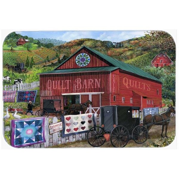 Carolines Treasures Carolines Treasures PTW2018LCB The Quilt Barn Glass Cutting Board; Large - PTW2018LCB
