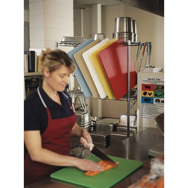 San Jamar Cutting Board, 20 x 15 x 1/2 In, White - CB152012WH