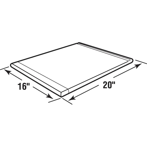 Prime-Line Breadboard, 3/4 in. x 16 in. x 20 in., Solid Hardwood Strips, Unfinished (Single Pack) - MP10811