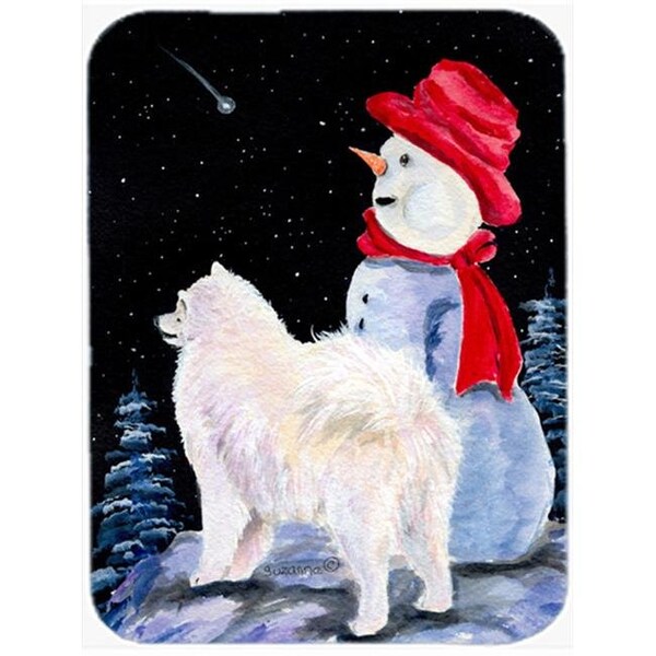 Carolines Treasures Carolines Treasures SS8572LCB 12 x 15 in. Samoyed Glass Cutting Board; Large - SS8572LCB