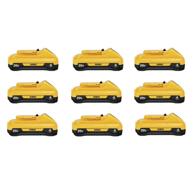 DEWALT 20V MAX Batería Compacta de Iones de Litio de 4.0Ah (paquete de 9) - DCB240-9