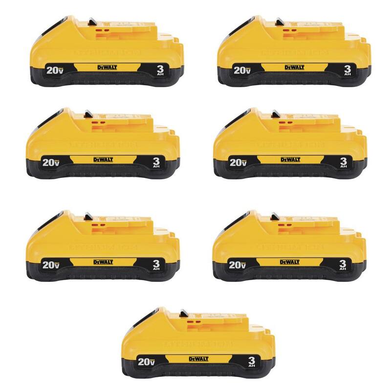Paquete de batería compacta DEWALT 20V MAX de iones de litio de 3.0Ah (paquete de 7) - DCB230-7