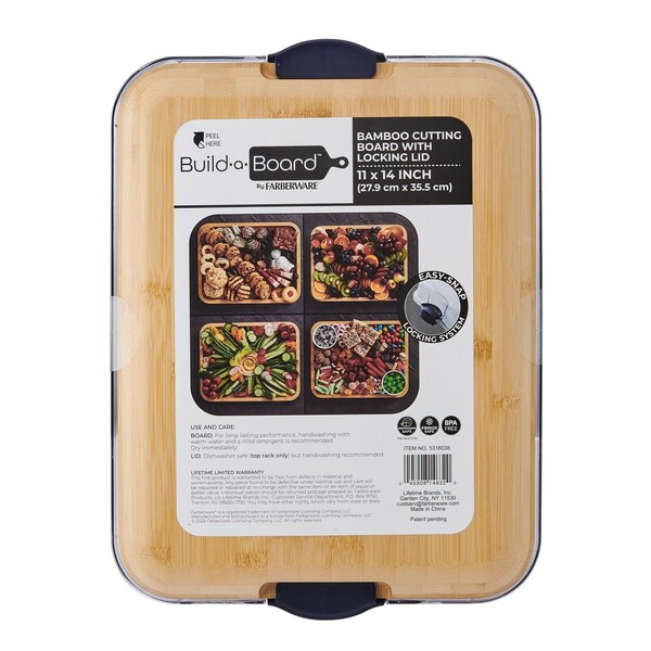 Lifetime 14 in. L X 11 in. W Bamboo Cutting Board & Serve Tray - 5316038