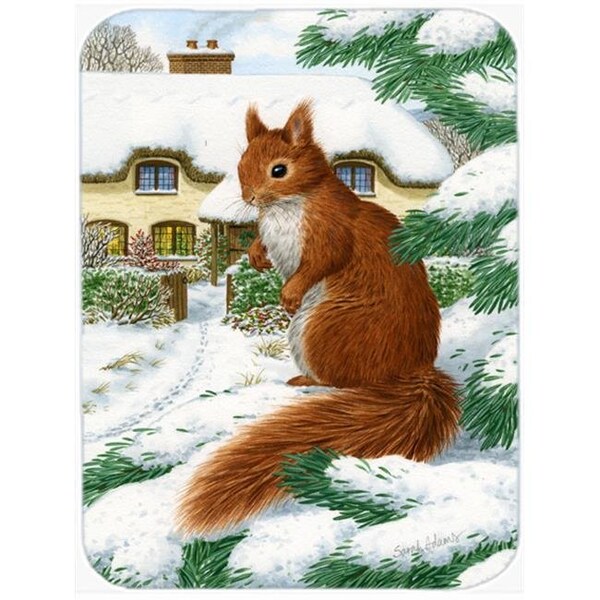 Carolines Treasures Carolines Treasures ASA2014LCB Red Squirrel & Cottage Glass Cutting Board; Large - ASA2014LCB