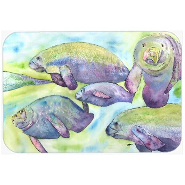 Carolines Treasures Carolines Treasures 8544LCB Manatee Glass Cutting Board - Large - 8544LCB