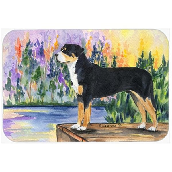 Carolines Treasures Carolines Treasures SS8160LCB Greater Swiss Mountain Dog Glass Cutting Board - Large; 15 H x 12 L in. - SS8160LCB