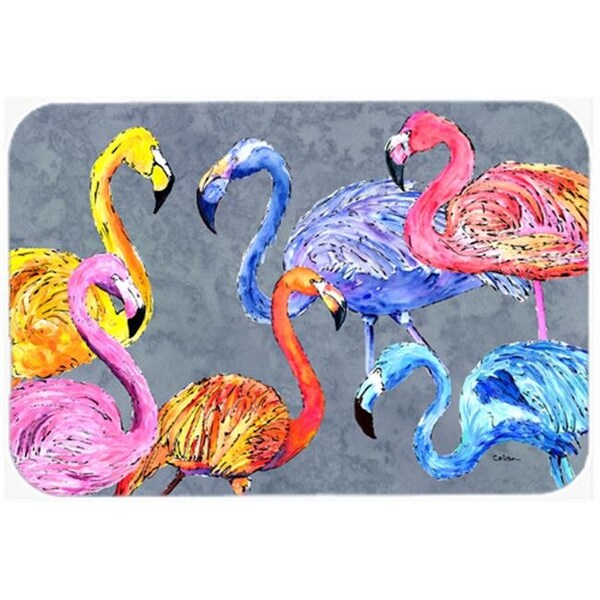 Carolines Treasures Carolines Treasures 8871LCB Flamingo Six Senses; Glass Cutting Board - Large - 8871LCB