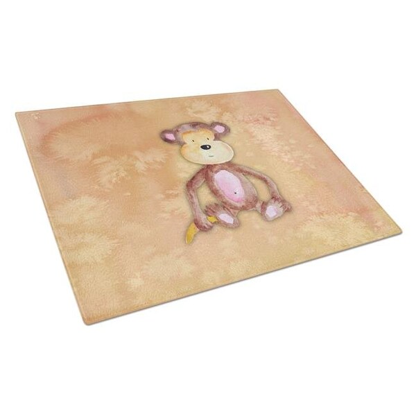 Carolines Treasures Carolines Treasures BB7380LCB Monkey Watercolor Glass Cutting Board - Large - BB7380LCB