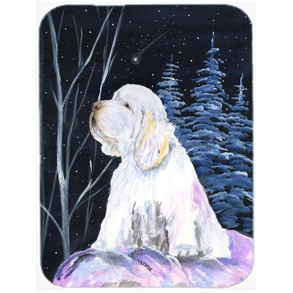 Carolines Treasures Carolines Treasures SS8346LCB Clumber Spaniel Glass Cutting Board; Large - SS8346LCB