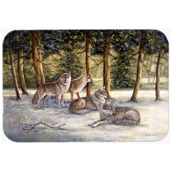 Carolines Treasures Carolines Treasures BDBA0371LCB Wolves by Daphne Baxter Glass Large Cutting Board - BDBA0371LCB