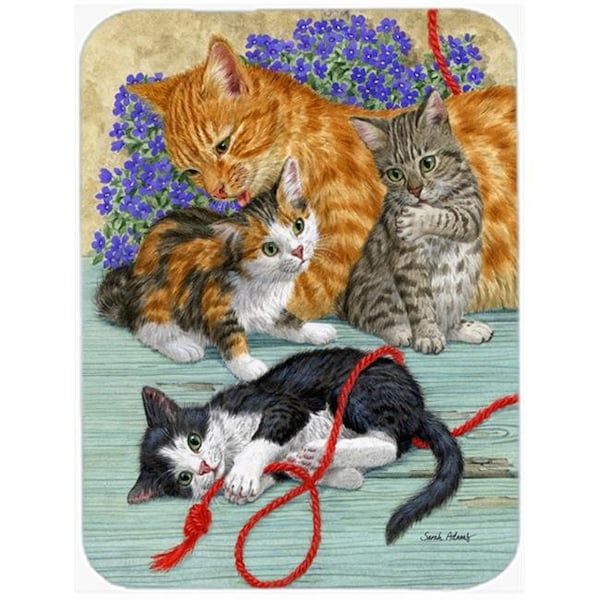 Carolines Treasures Carolines Treasures ASA2150LCB Cats Glass Cutting Board; Large - ASA2150LCB