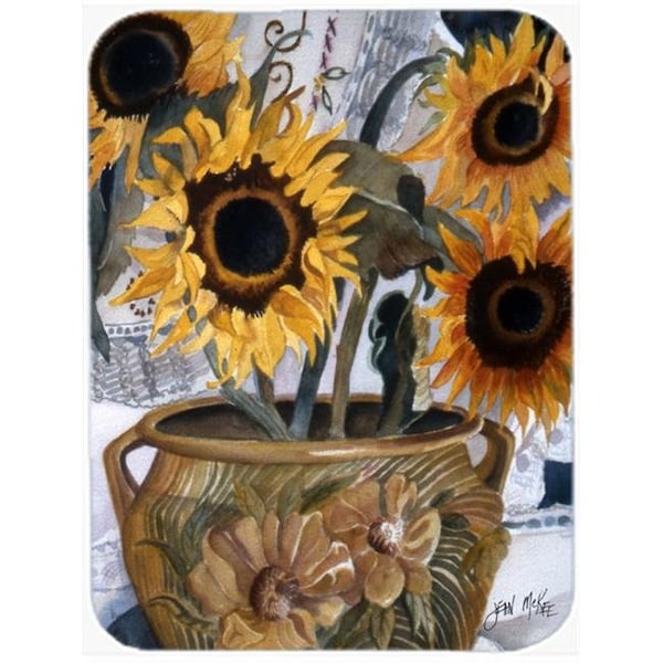 Carolines Treasures Carolines Treasures JMK1202LCB Pot Of Sunflowers Glass Cutting Board; Large - JMK1202LCB