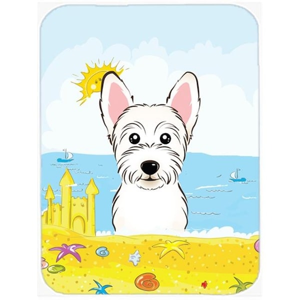 Carolines Treasures Carolines Treasures BB2094LCB Westie Summer Beach Glass Cutting Board; Large - BB2094LCB