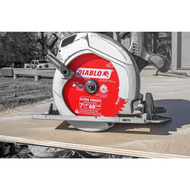 DIABLO 7-1/4 pulgadas x 60 dientes Hoja de sierra circular ultra fina para madera - D0760R