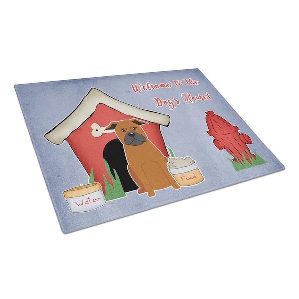 Carolines Treasures Dog House Collection Chinese Chongqing Dog Glass Cutting Board, Large - BB2865LCB