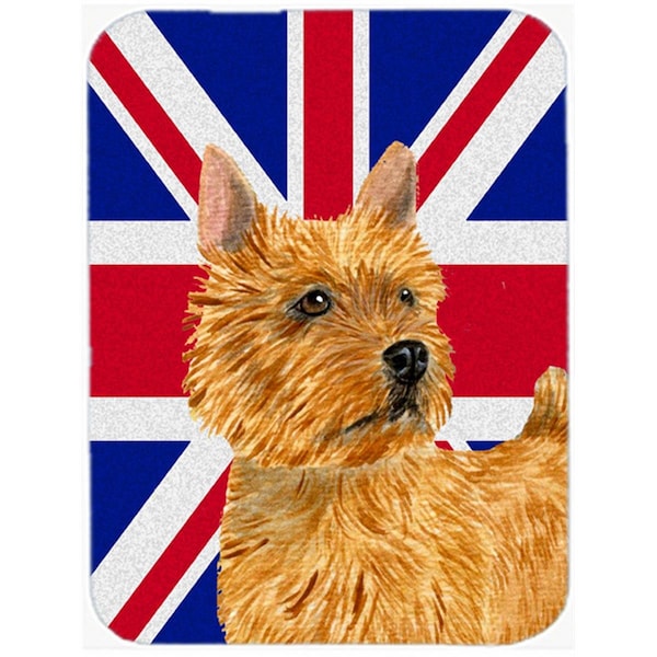 Carolines Treasures Norwich Terrier With English Union Jack British Flag Glass Cutting Board - Large - SS4941LCB