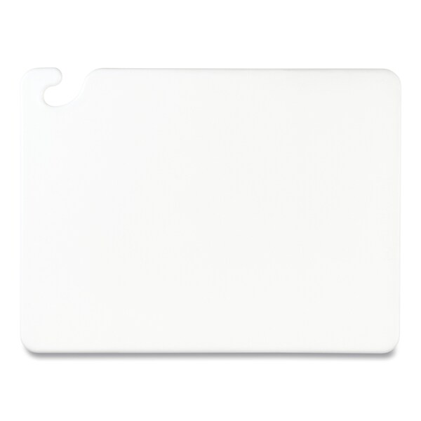San Jamar Cut-N-Carry Color Cutting Boards, Plastic, 20w x 15d x 1/2h, White - SAN CB152012WH