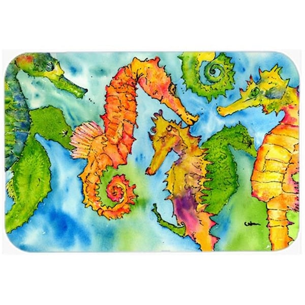 Carolines Treasures Carolines Treasures 8546LCB Seahorse Glass Cutting Board - Large - 8546LCB