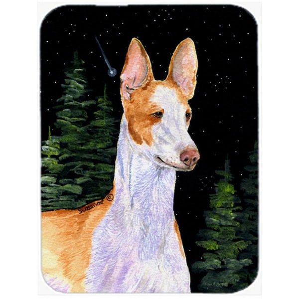Carolines Treasures SS8495LCB 12 x 15 in. Starry Night Ibizan Hound Glass Cutting Board, Large - SS8495LCB