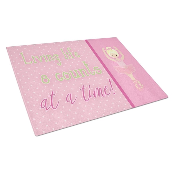 Carolines Treasures Ballet in 8 Counts Blonde Glass Cutting Board Large - BB5397LCB
