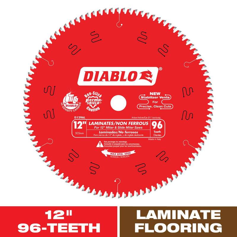 SIERRA DE 12 pulgadas x 96 dientes para laminados y metales no ferrosos - D1296L