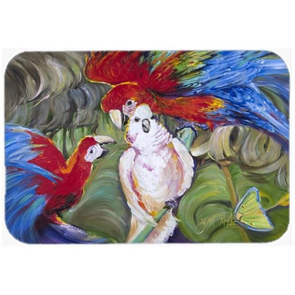 Carolines Treasures Carolines Treasures JMK1018LCB Menage-A-Trois Parrots Glass Cutting Board; Large - JMK1018LCB
