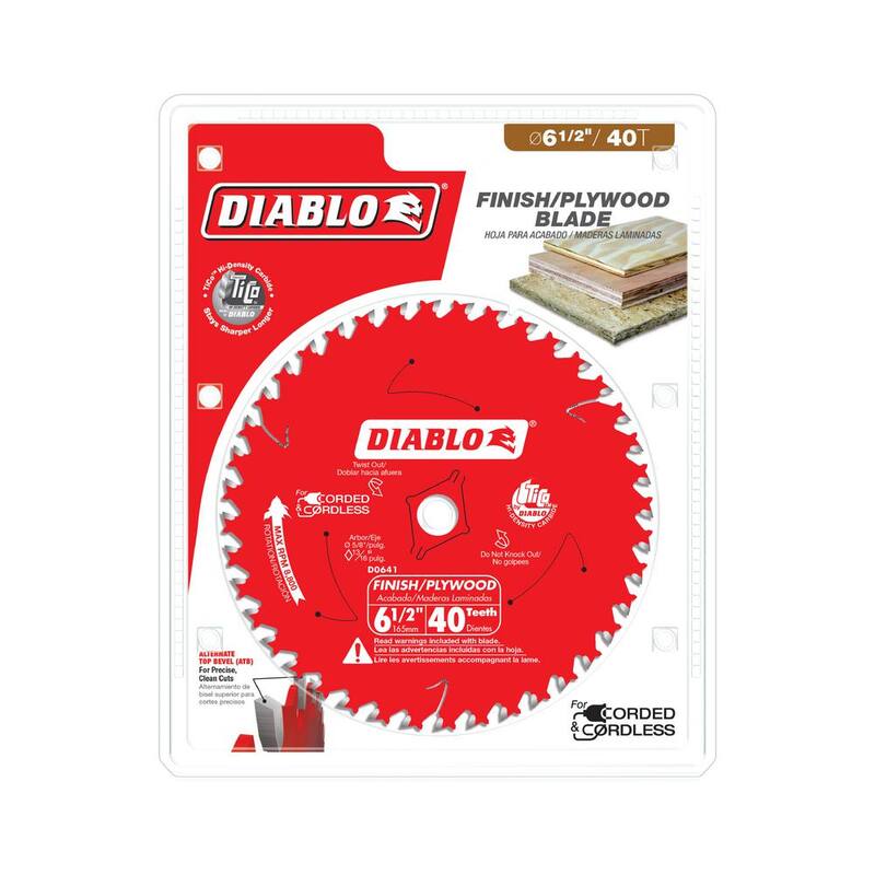 DIABLO 6-1/2 pulgadas x 40 dientes Hoja de sierra circular para madera - D0641R