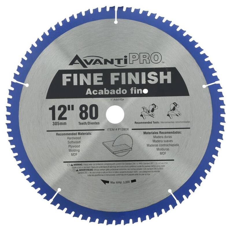Avanti Pro 12 pulgadas x 80 dientes Hoja de Sierra Circular para Acabados Finos (Paquete de 2) - P128080PP