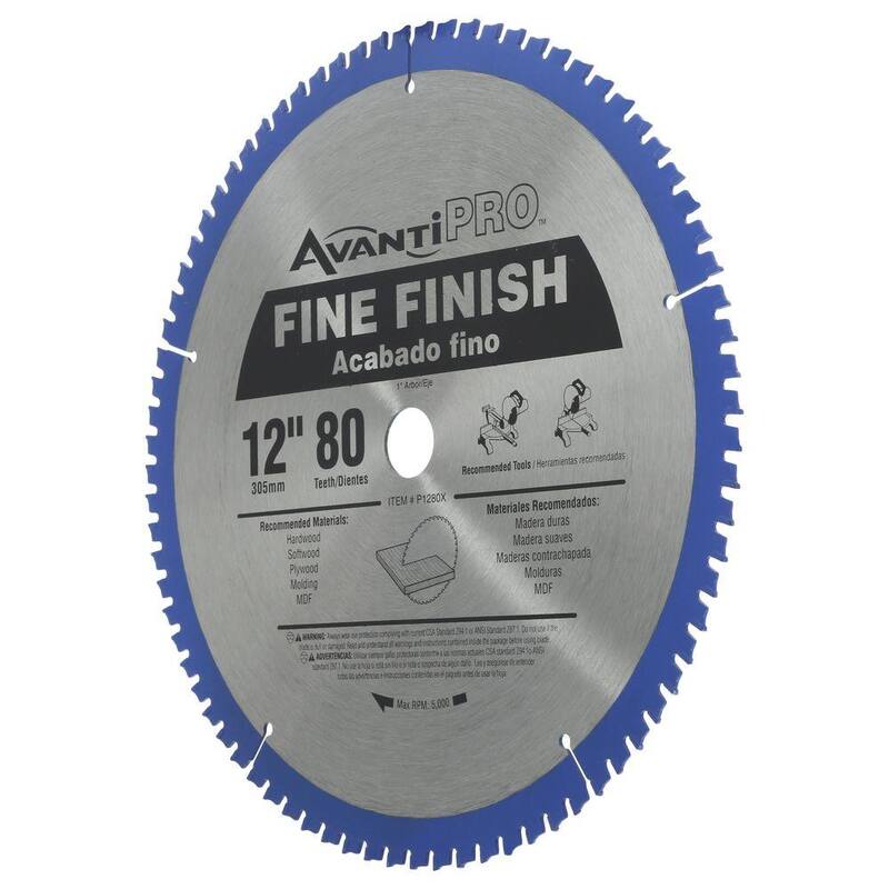 Avanti Pro 12 pulgadas x 80 dientes Hoja de Sierra Circular para Acabados Finos (Paquete de 2) - P128080PP